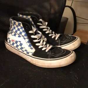 Sk8-Hi Pros Royal Blue checkered